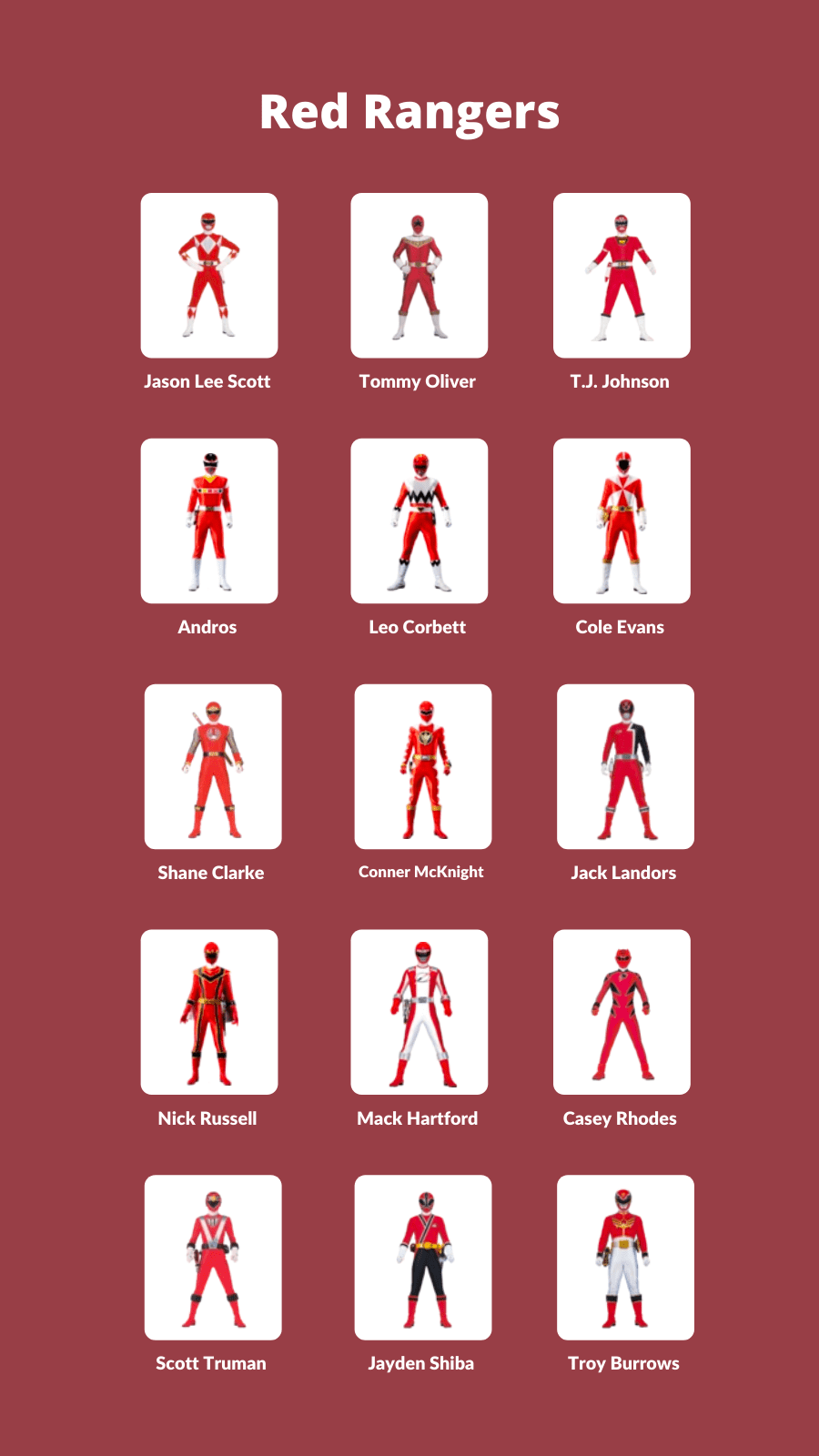 12 Power Rangers Colors Explained - Eggradients.com